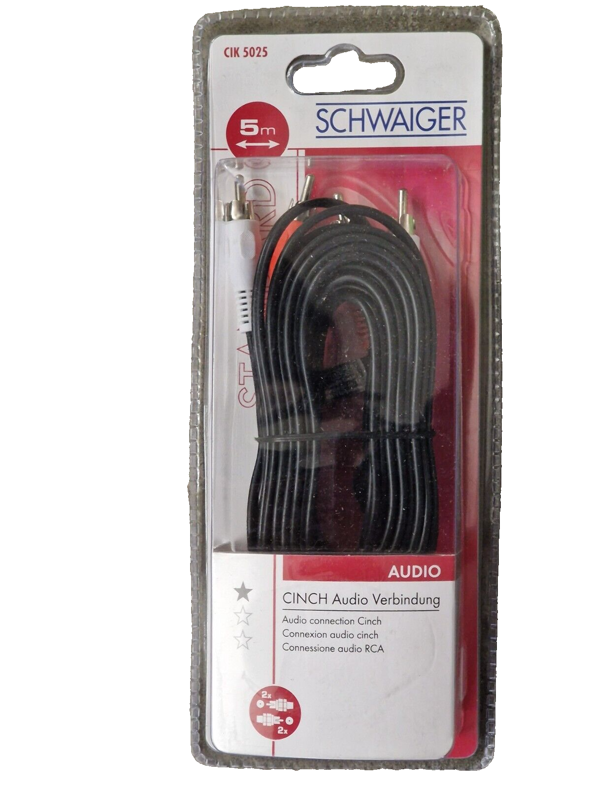 Schwaiger CIK 5025 Cinch Audio Verbindung 5 Meter